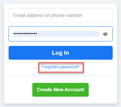forgotten password