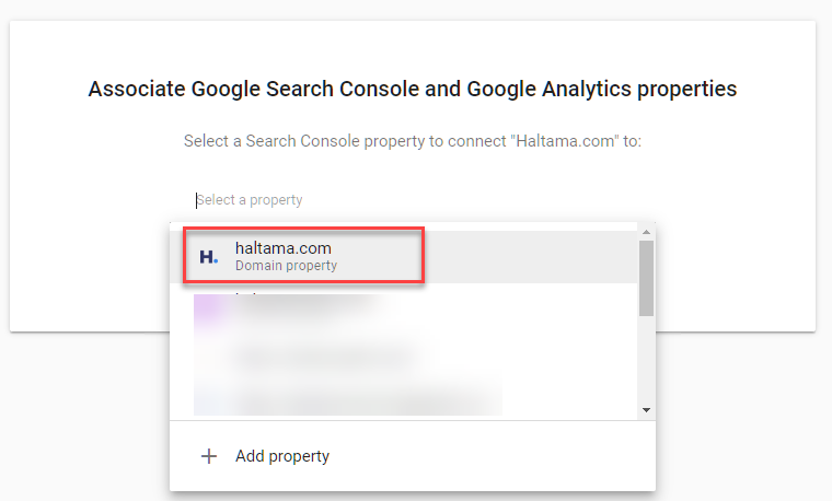 associate google search console