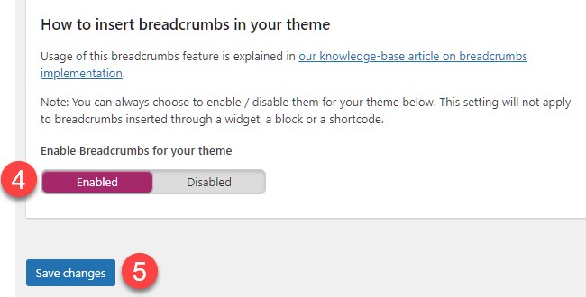 enabled breadcrumb