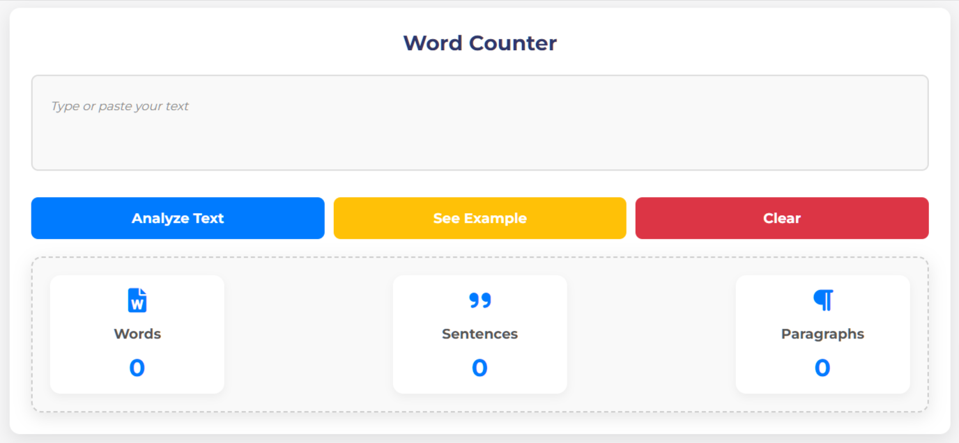Tool Word Counter