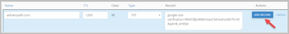 click add record