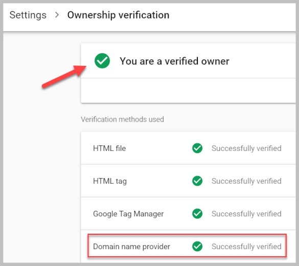 you are verified owner