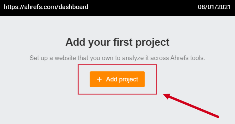 cara mendaftarkan website di Ahrefs