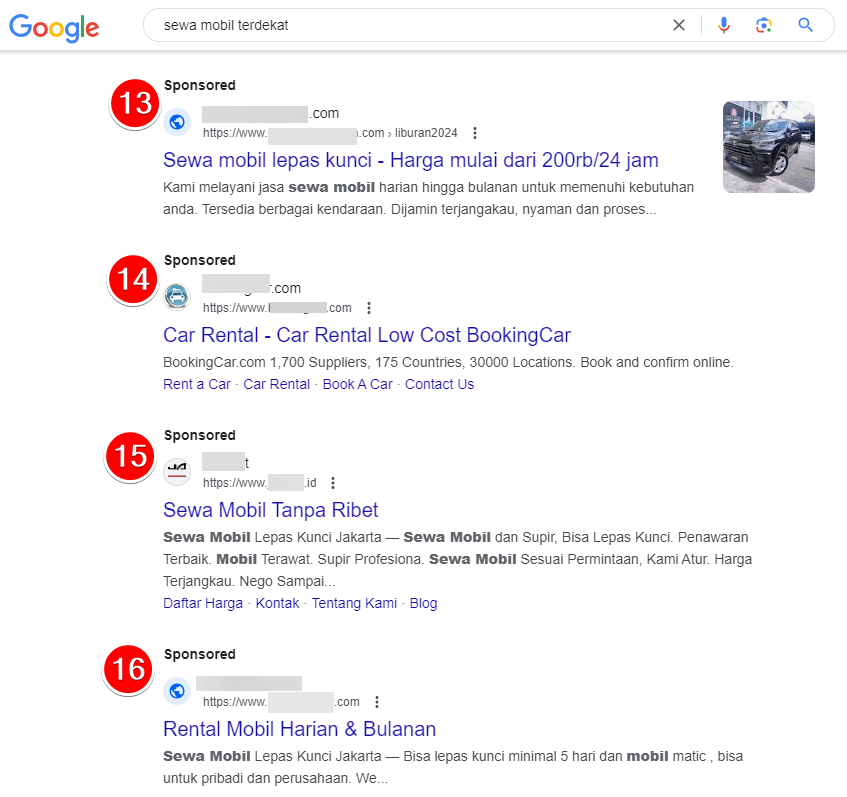 iklan usaha sewa mobil